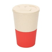 Beautynvta Wheat Straw Cups, Plastic Cups, Unbreakable Drinking Cup, Dishwasher Safe Water Glasses for Kitchen, Picnic and Camping, Red